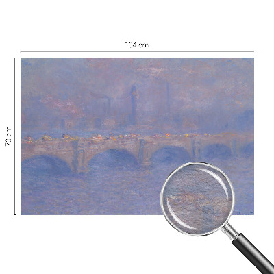 Vliestapete fürs Wohnzimmer mit Motiv einer blauen Brücke