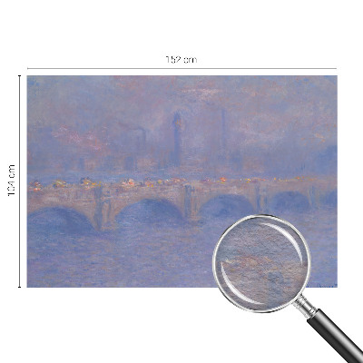 Vliestapete fürs Wohnzimmer mit Motiv einer blauen Brücke