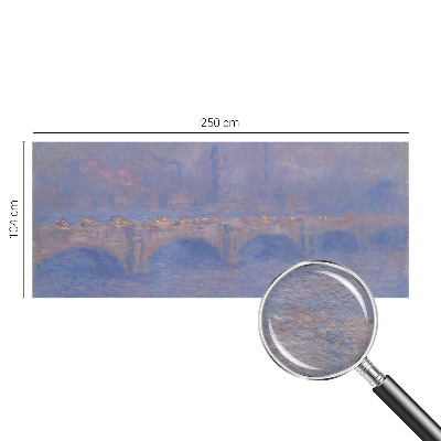 Vliestapete fürs Wohnzimmer mit Motiv einer blauen Brücke