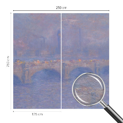 Vliestapete fürs Wohnzimmer mit Motiv einer blauen Brücke