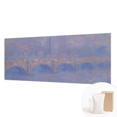 Vliestapete fürs Wohnzimmer mit Motiv einer blauen Brücke