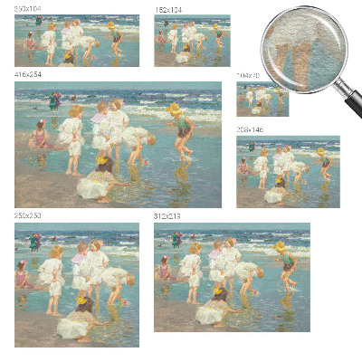 Moderne Vlies-Fototapete mit dem Motiv „Kindheit am Strand“