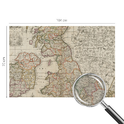 Wand-Fototapete mit Motiv einer antiken Karte