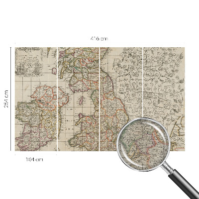 Wand-Fototapete Antike Karte