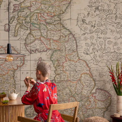 Wand-Fototapete Antike Karte