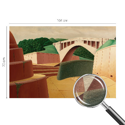 Dekorative Wand-Fototapete mit friedlicher Landschaft