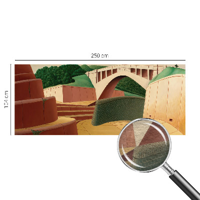 Dekorative Wand-Fototapete mit friedlicher Landschaft