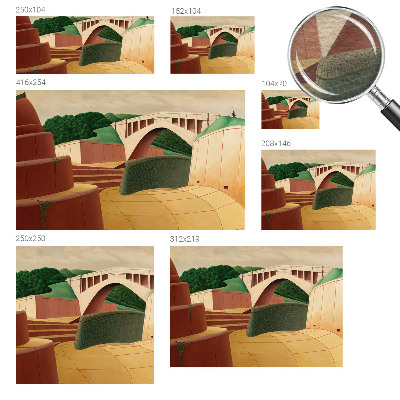 Dekorative Wand-Fototapete mit friedlicher Landschaft