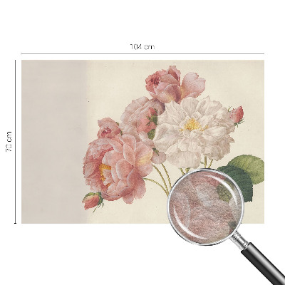 Vlies-Fototapete fürs Wohnzimmer mit romantischem Rosenmotiv