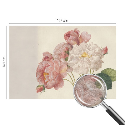 Vlies-Fototapete fürs Wohnzimmer mit romantischem Rosenmotiv