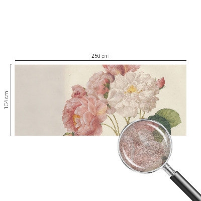 Vlies-Fototapete fürs Wohnzimmer mit romantischem Rosenmotiv