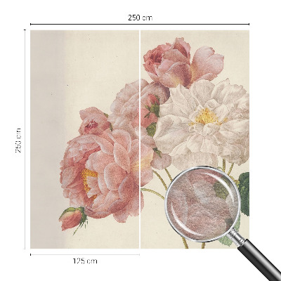 Vlies-Fototapete fürs Wohnzimmer mit romantischem Rosenmotiv