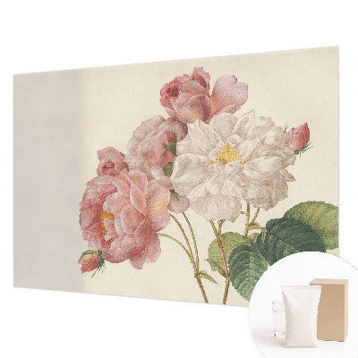 Vlies-Fototapete fürs Wohnzimmer mit romantischem Rosenmotiv