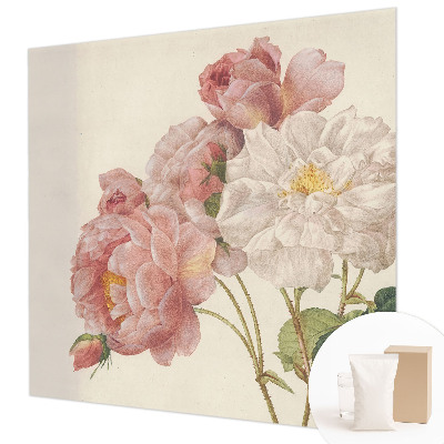 Vlies-Fototapete fürs Wohnzimmer mit romantischem Rosenmotiv