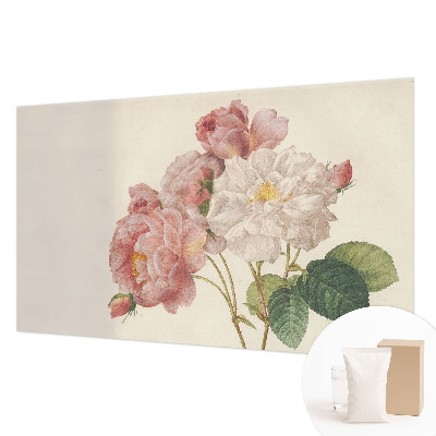 Vlies-Fototapete fürs Wohnzimmer mit romantischem Rosenmotiv