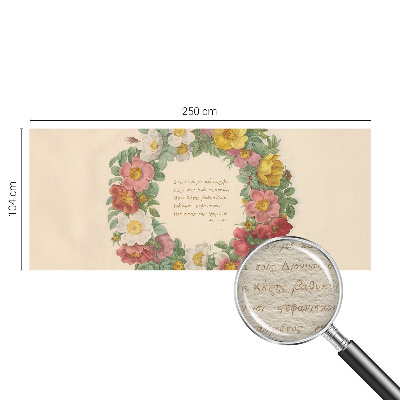 Vlies-Fototapete fürs Schlafzimmer mit einem Blumenkranz-Motiv