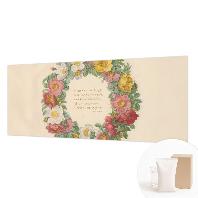 Vlies-Fototapete fürs Schlafzimmer mit einem Blumenkranz-Motiv