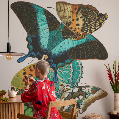 Vlies-Fototapete fürs Kinderzimmer mit bunten Schmetterlingen