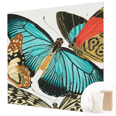 Vliestapete fürs Wohnzimmer Bunte Schmetterlinge