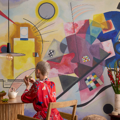 Vliestapete fürs Schlafzimmer Farbenfrohe Abstraktion