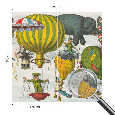 Bedruckte Vlies-Fototapete mit Motiv einer Ballonfahrt