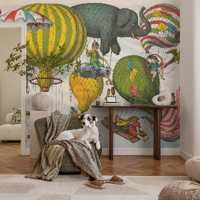 Bedruckte Vlies-Fototapete mit Motiv einer Ballonfahrt