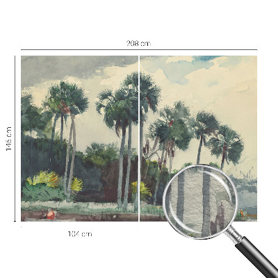 Moderne Vlies-Fototapete Exotische Palmen