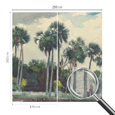 Moderne Vlies-Fototapete Exotische Palmen