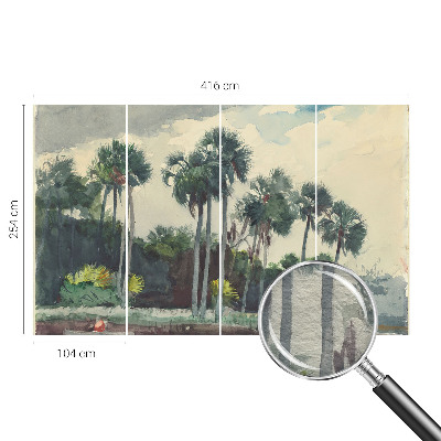 Moderne Vlies-Fototapete Exotische Palmen