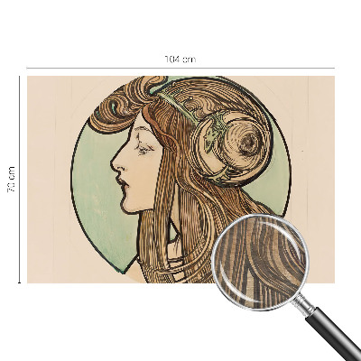 Dekorative Wand-Fototapete Jugendstilporträt