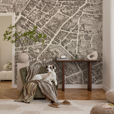 Motivtapete aus Vlies mit dem Motiv „Stadtlabyrinth“