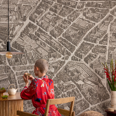 Motivtapete aus Vlies mit dem Motiv „Stadtlabyrinth“