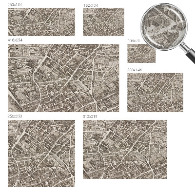 Motivtapete aus Vlies mit dem Motiv „Stadtlabyrinth“