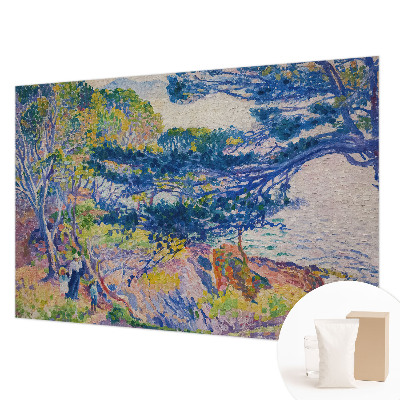 Vlies-Fototapete fürs Schlafzimmer mit impressionistischer Landschaftsillustration