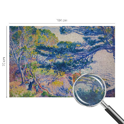 Vlies-Fototapete fürs Schlafzimmer mit impressionistischer Landschaftsillustration