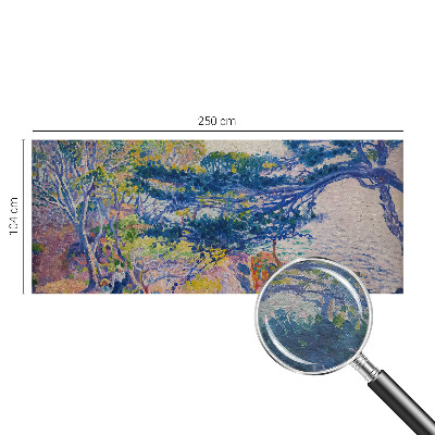 Vlies-Fototapete fürs Schlafzimmer mit impressionistischer Landschaftsillustration