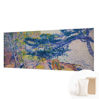 Vlies-Fototapete fürs Schlafzimmer mit impressionistischer Landschaftsillustration