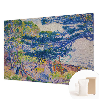 Vlies-Fototapete fürs Schlafzimmer mit impressionistischer Landschaftsillustration