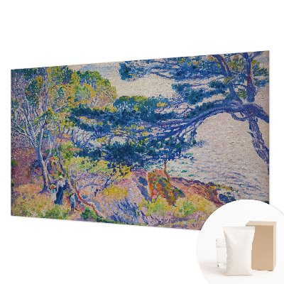 Vlies-Fototapete fürs Schlafzimmer mit impressionistischer Landschaftsillustration