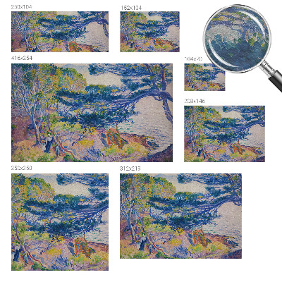 Vlies-Fototapete fürs Schlafzimmer mit impressionistischer Landschaftsillustration