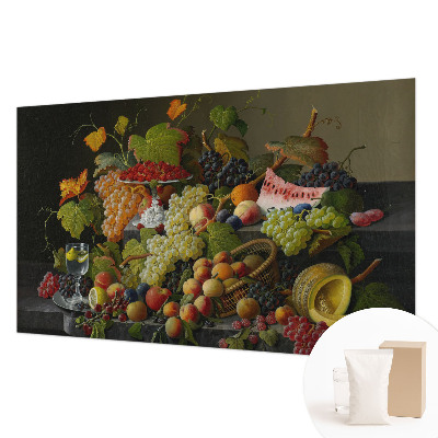 Vliestapete fürs Wohnzimmer mit fruchtigem Motiv