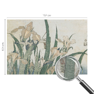 Bedruckte Vlies-Fototapete mit zarten Schwertlilien