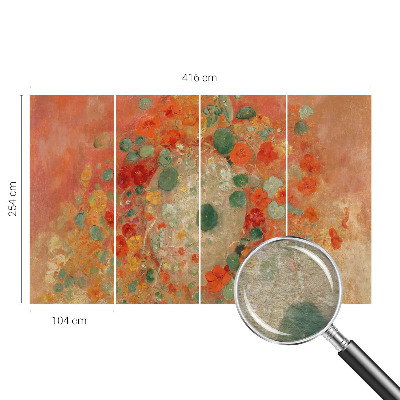 Bildtapete mit abstraktem Blumenmuster