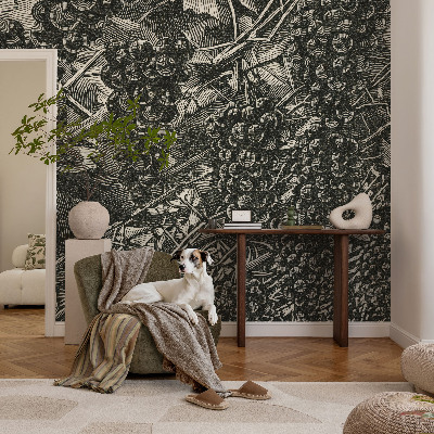Vliestapete fürs Schlafzimmer mit Traubenmotiv