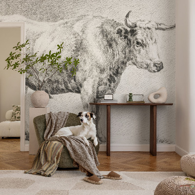 Bildtapete mit Bullenstift-Motiv