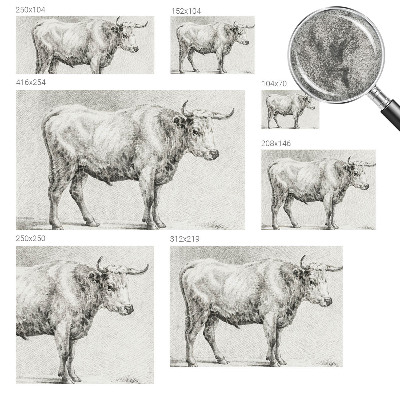 Bildtapete mit Bullenstift-Motiv