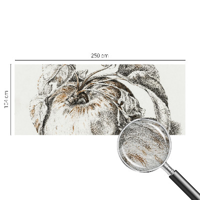 Wand-Fototapete mit Apfelblättern als Motiv