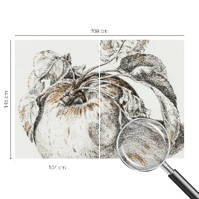 Wand-Fototapete mit Apfelblättern als Motiv