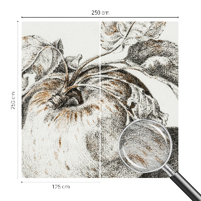 Wand-Fototapete Apfelblätter