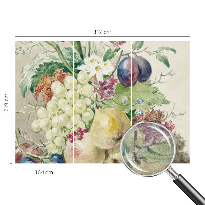 Fototapete nach Maß mit Motiv aus Blüten und Früchten